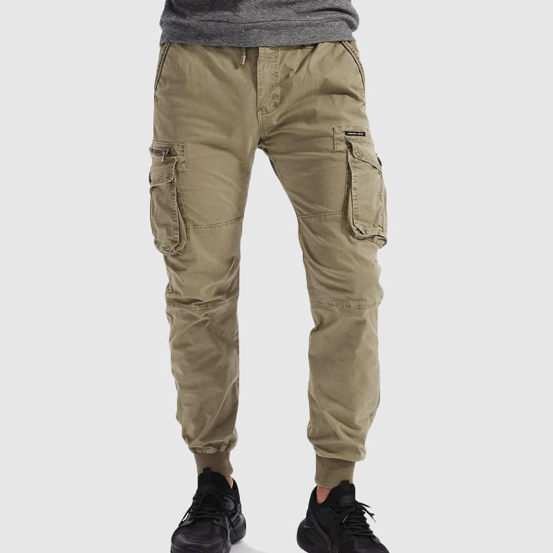 Mens Tactical Pants Durable Fabric Multiple Pockets Relaxed Fit - BritishMode