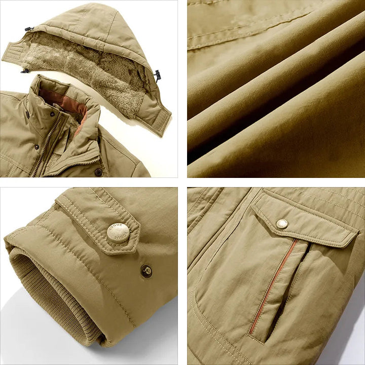 Mens Tactical Waterproof Winter Jacket with Hood