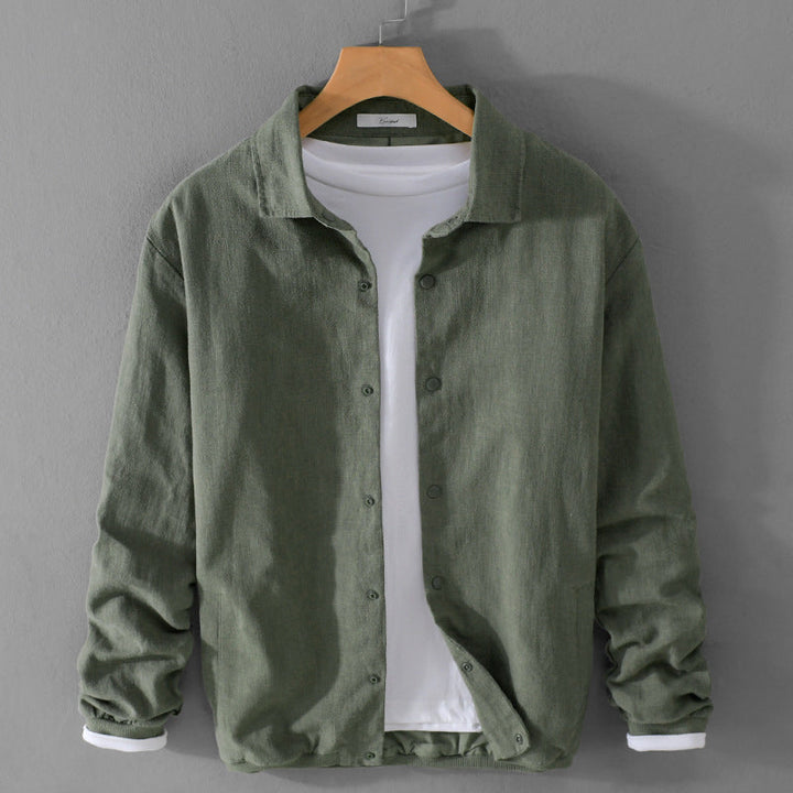 Mens Casual Button-Up Jacket Lightweight