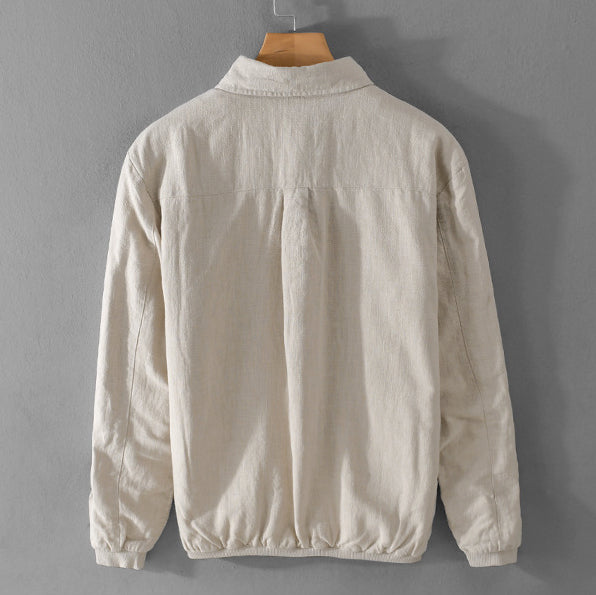 Mens Casual Button-Up Jacket Lightweight