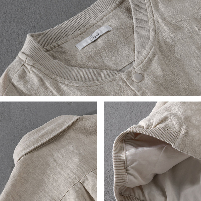 Mens Casual Button-Up Jacket Lightweight