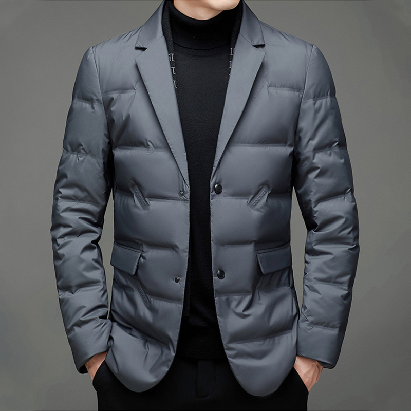Mens Waterproof Puffer Blazer Jacket Tailored Fit - BritishMode