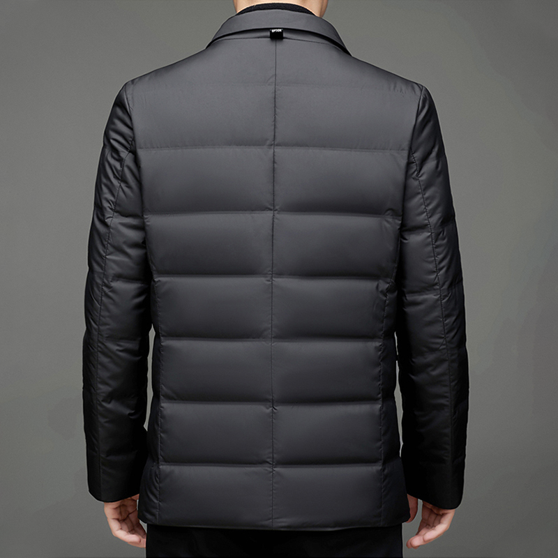 Mens Waterproof Puffer Blazer Jacket Tailored Fit