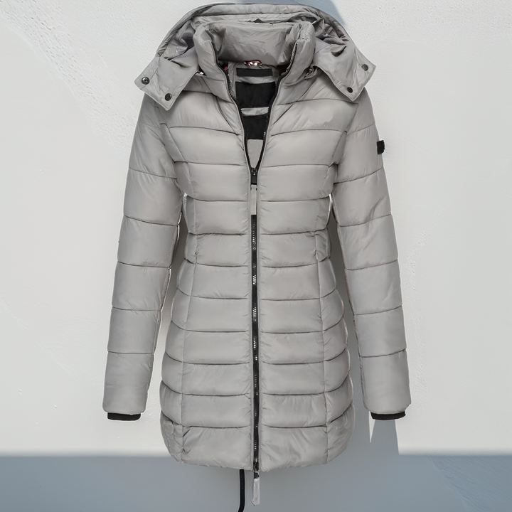 Womens Long Quilted Jacket Lightweight Water-Repellent Warm