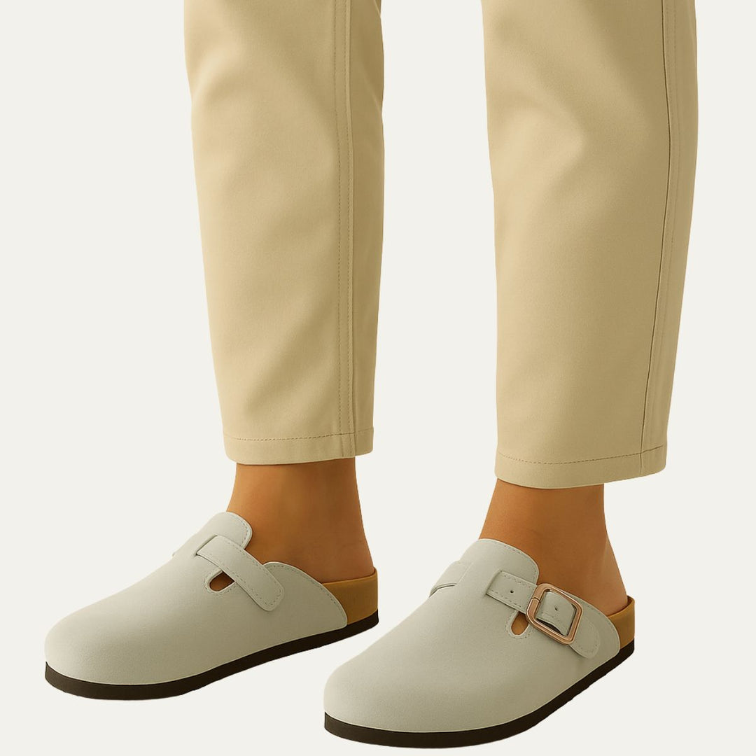 Mens Suede Clog Adjustable Strap