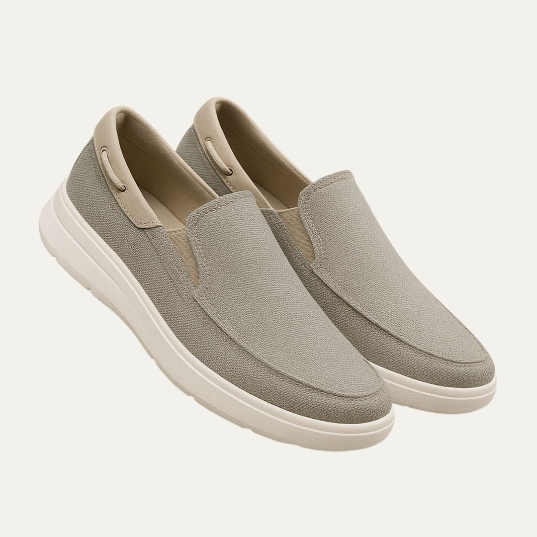 Mens Slip-On Loafers Textured Upper Comfortable Fit - BritishMode