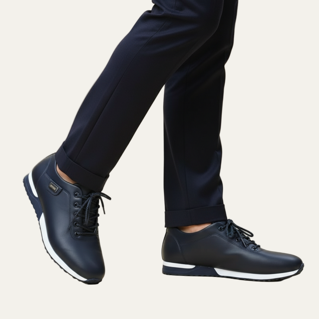Mens Sneakers Leather Low-Cut Style