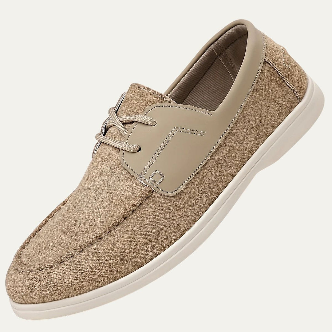 Mens Boat Shoes Suede and Leather Slip-On - BritishMode