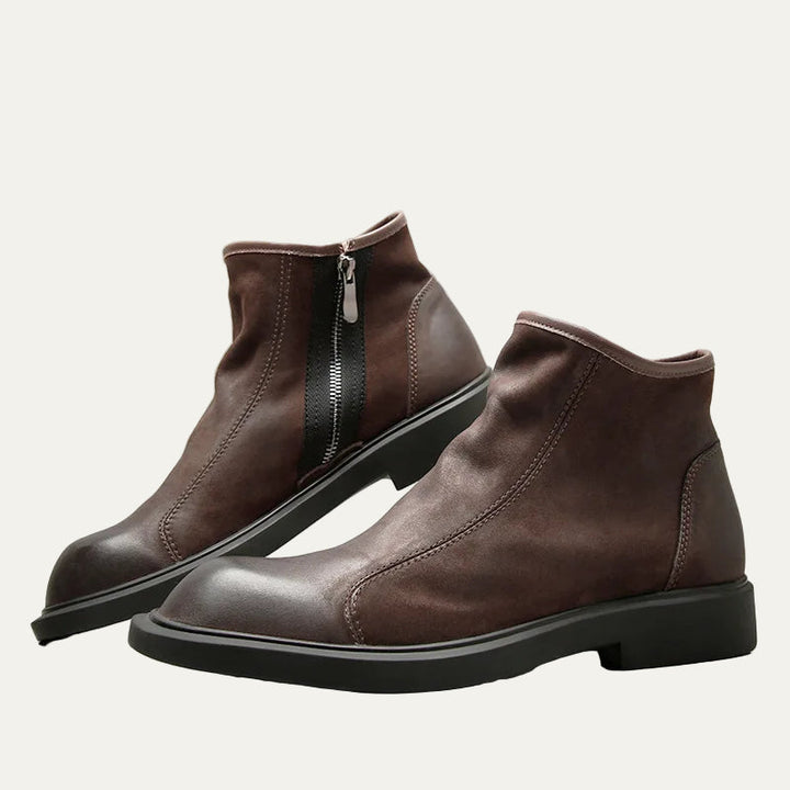 Mens Leather Ankle Boots Sleek Design
