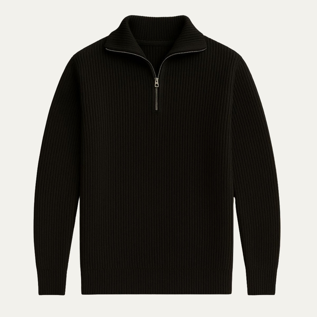 Mens Ribbed Pullover Sweater Classic Fit - BritishMode
