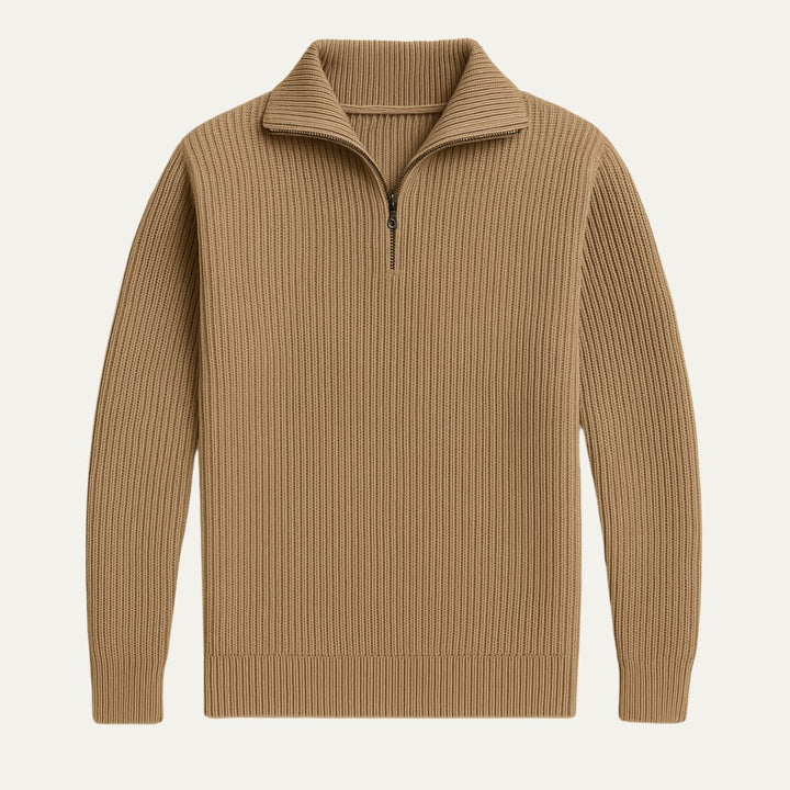Mens Ribbed Pullover Sweater Classic Fit