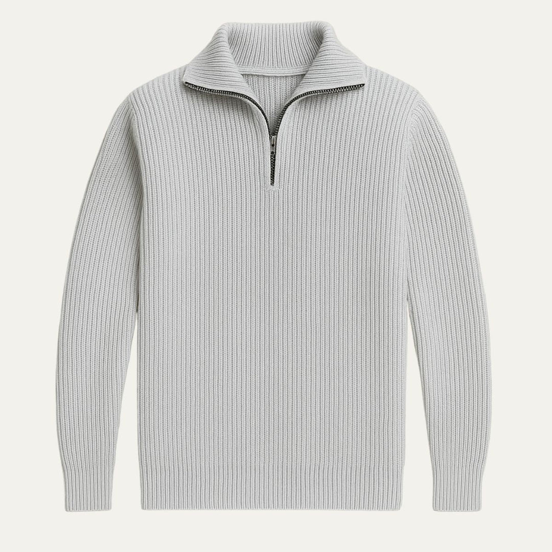Mens Ribbed Pullover Sweater Classic Fit
