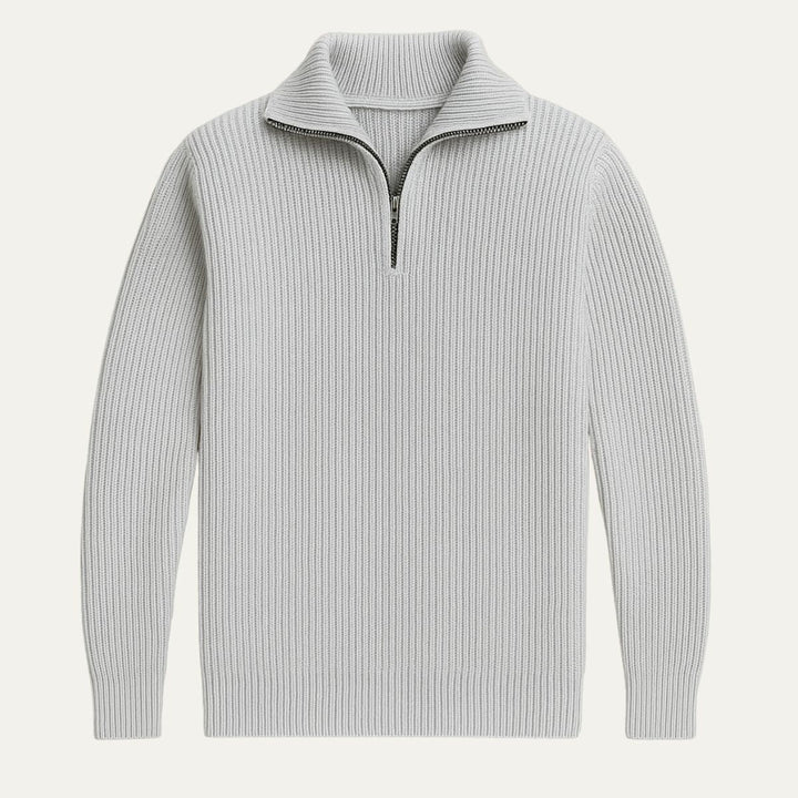 Mens Ribbed Pullover Sweater Classic Fit