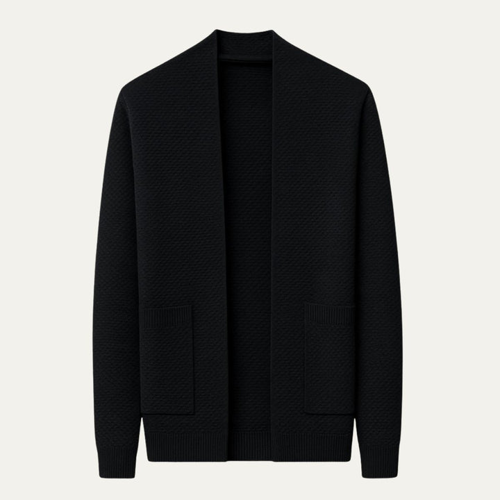 Mens Cardigan with Shawl Collar Open Front