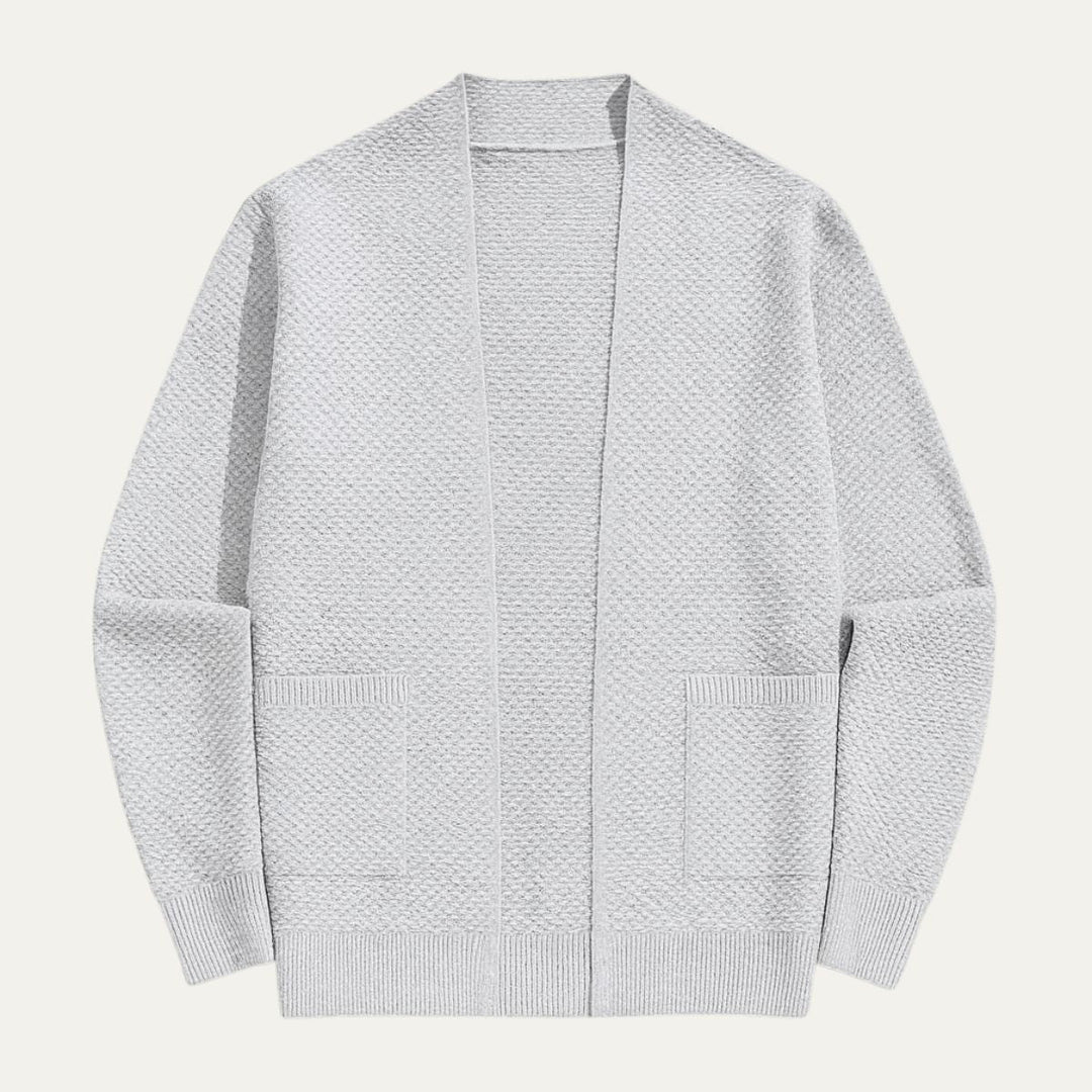 Mens Cardigan with Shawl Collar Open Front