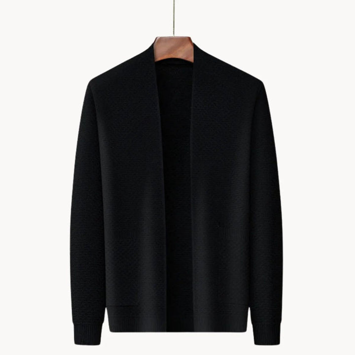 Mens Cardigan with Shawl Collar Open Front