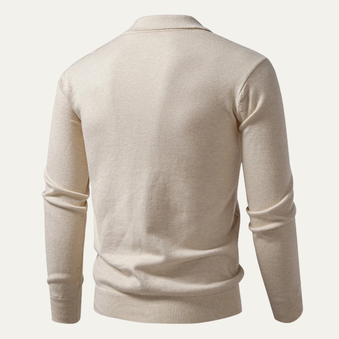 Mens Cable-Knit Sweater Soft Cotton Knit