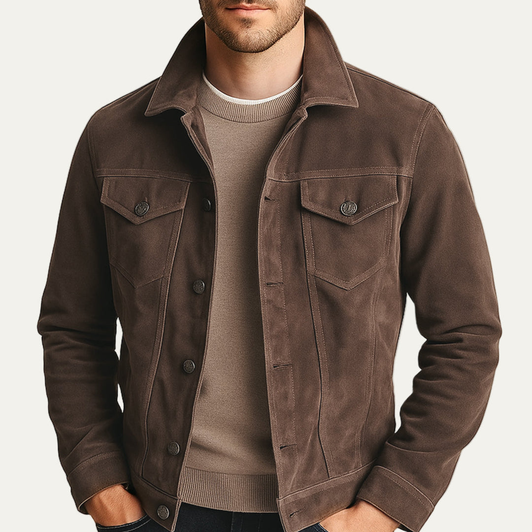 Mens Suede Field Jacket Rugged Fit