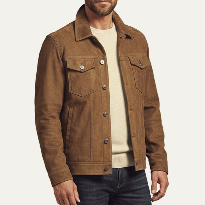 Mens Suede Field Jacket Rugged Fit