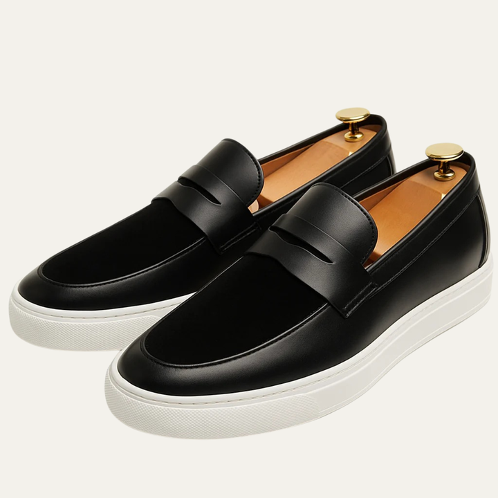 Mens Leather Penny Loafers Modern Style - BritishMode