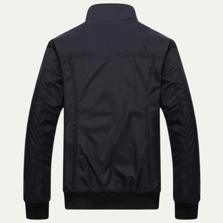 Mens Bomber Jacket with Stand Collar