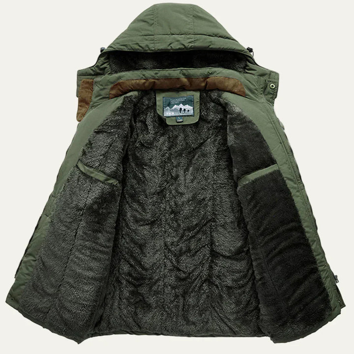 Mens Parka Jacket with Fur Lining Functional Warm