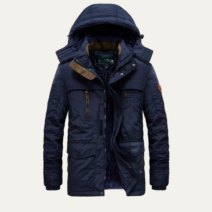 Mens Parka Jacket with Fur Lining Functional Warm
