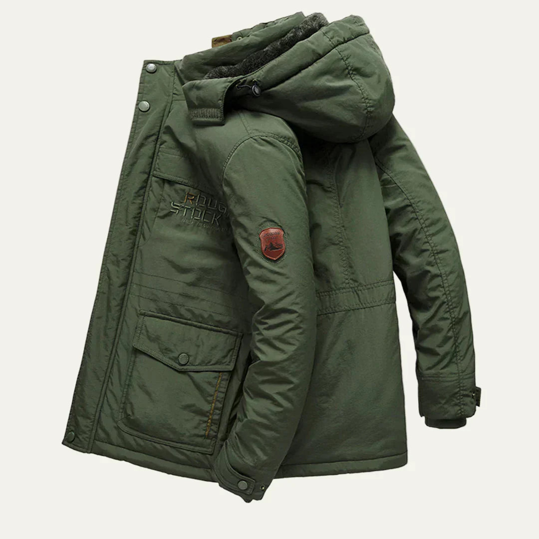 Mens Parka Jacket with Fur Lining Functional Warm