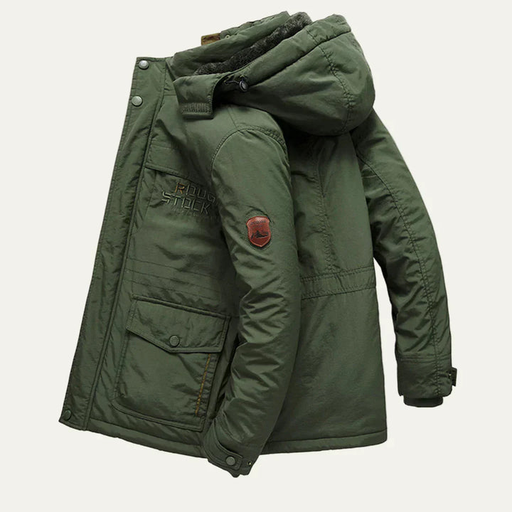 Mens Parka Jacket with Fur Lining Functional Warm