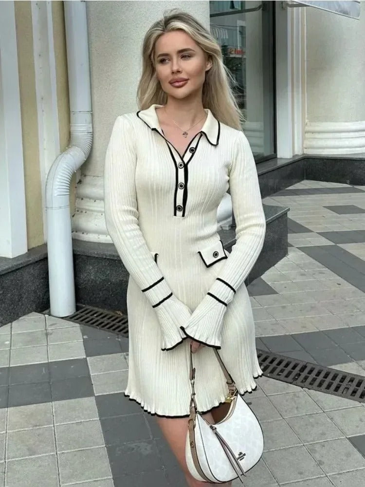 Womens Party Dress with Decorative Pouch Elegant Fit