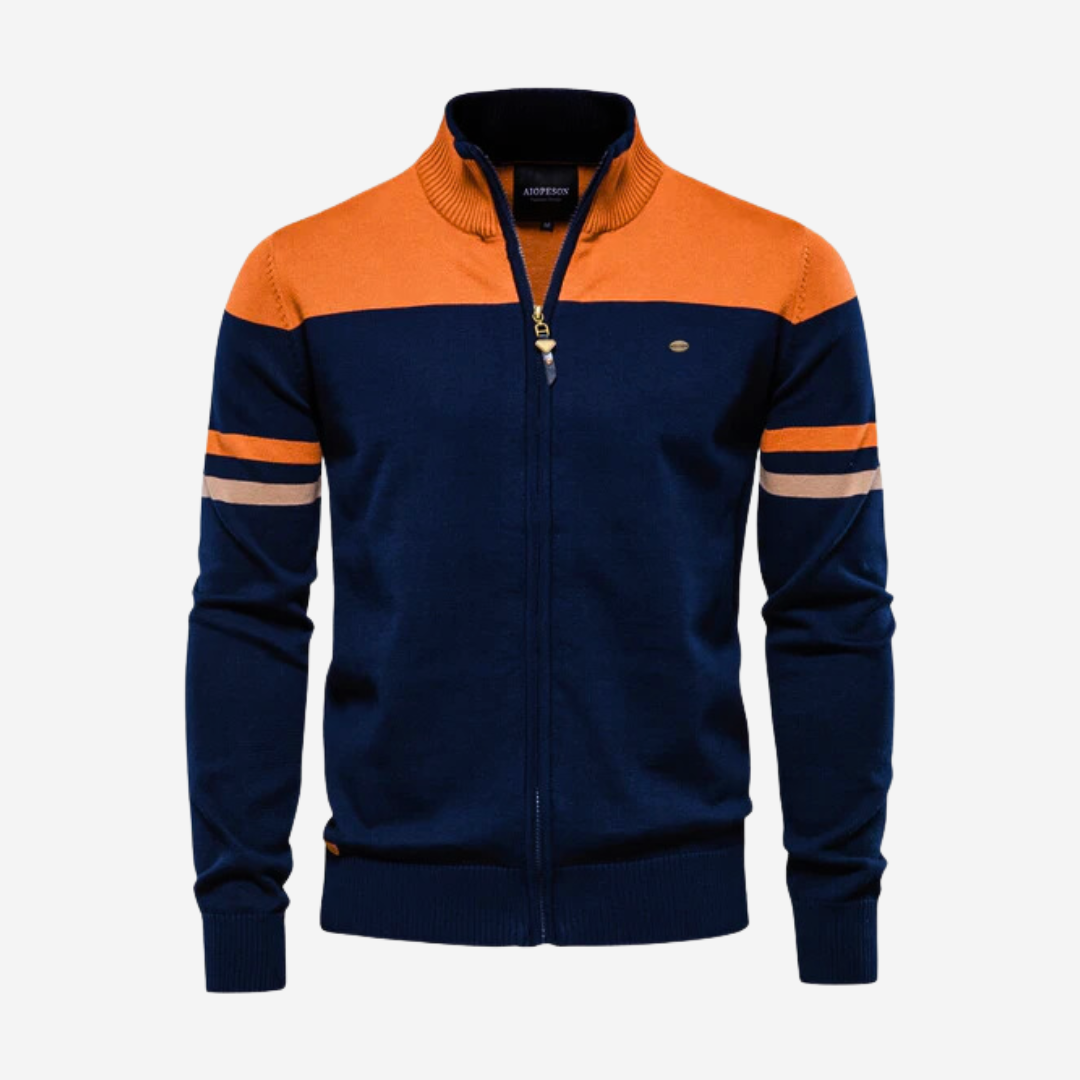 Mens Zip-Up Sweater Modern Fit - BritishMode