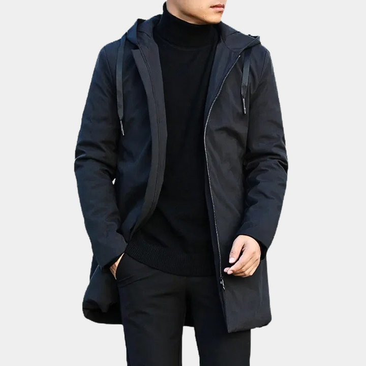 Mens Long Hooded Shell Parka Outerwear