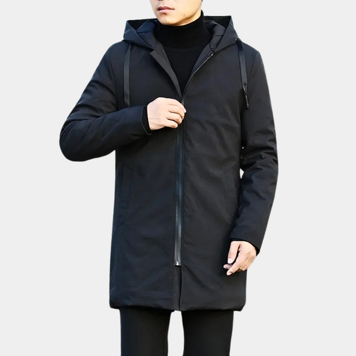 Mens Long Hooded Shell Parka Outerwear