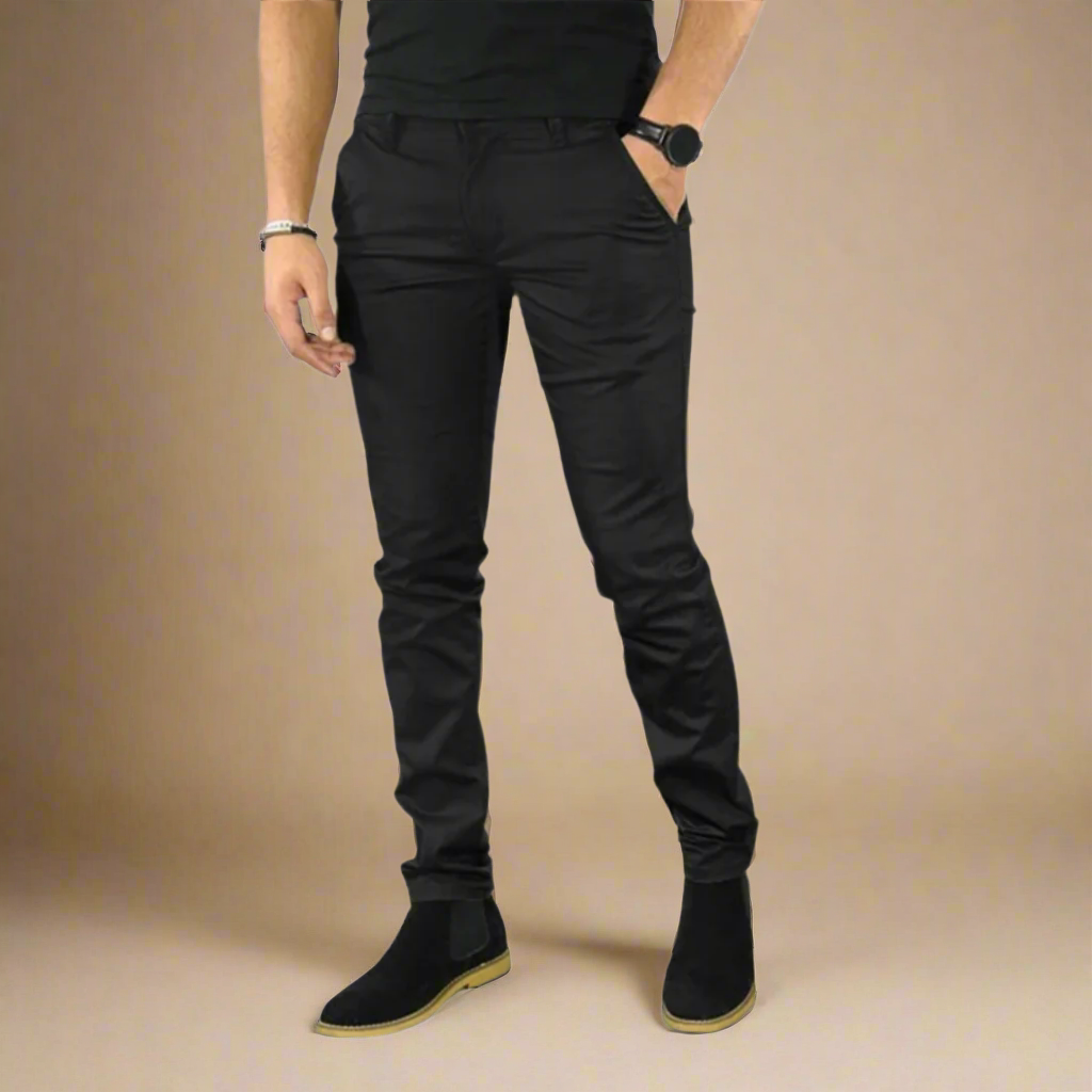 Mens Chinos Stretch Fabric Modern Slim Fit