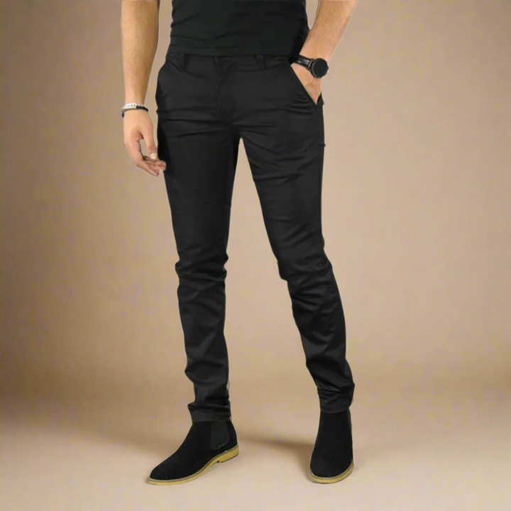 Mens Chinos Stretch Fabric Modern Slim Fit