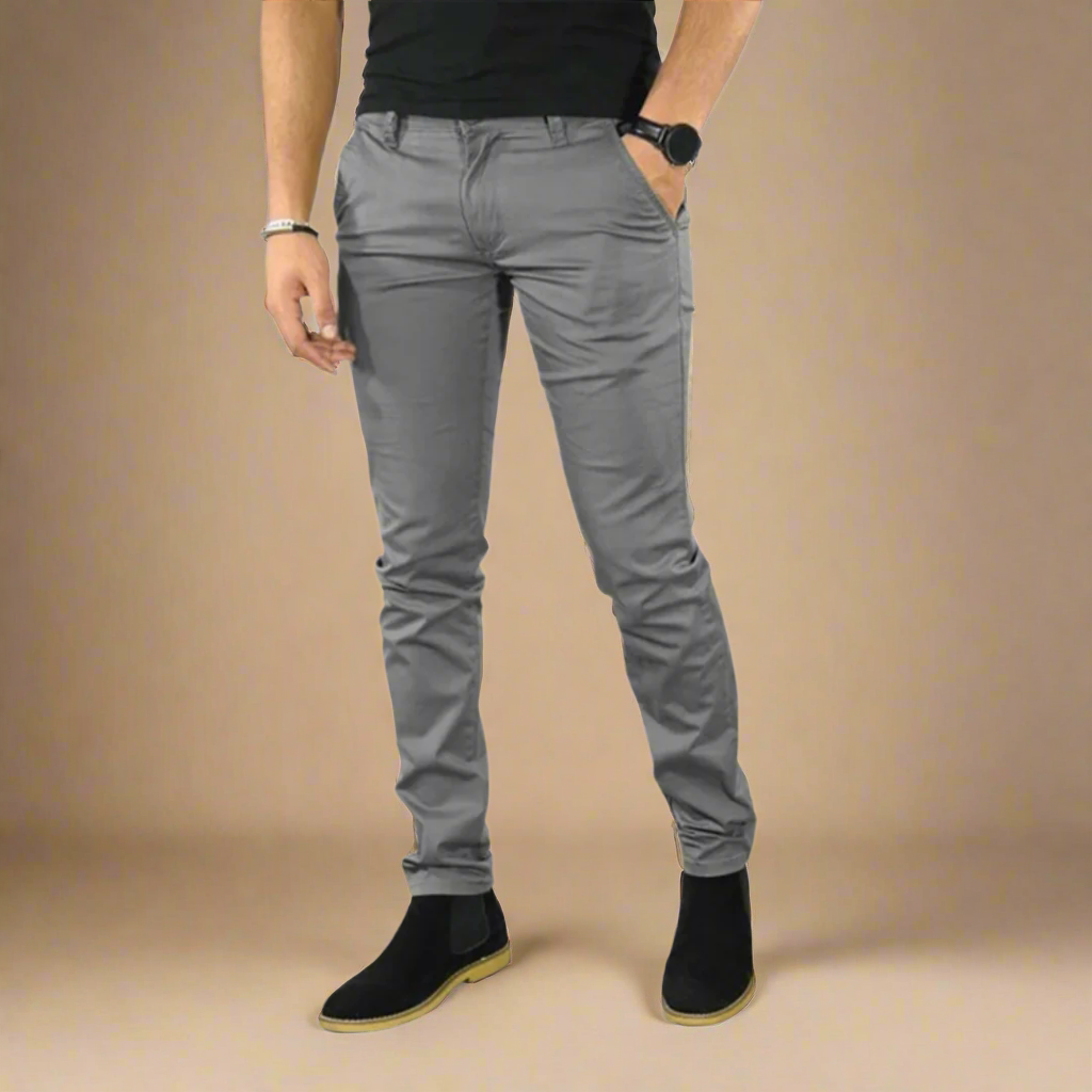 Mens Chinos Stretch Fabric Modern Slim Fit