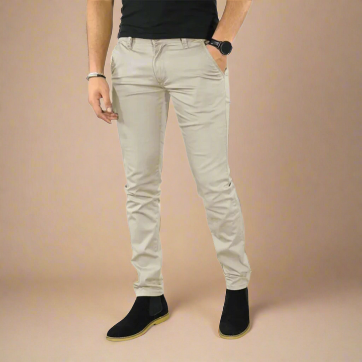 Mens Chinos Stretch Fabric Modern Slim Fit