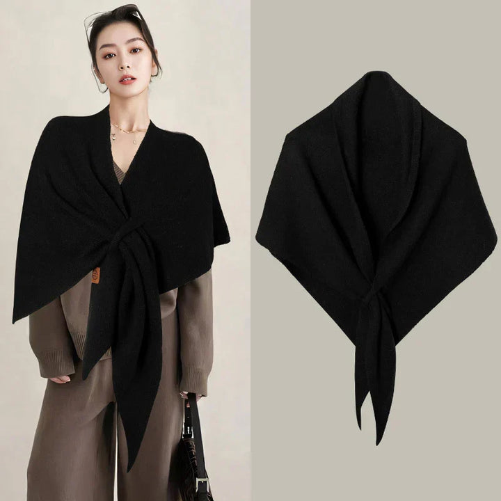 Womens Triangular Scarf Wool Blend Autumn Winter
