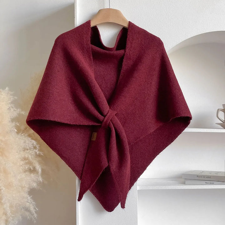 Womens Triangular Scarf Wool Blend Autumn Winter