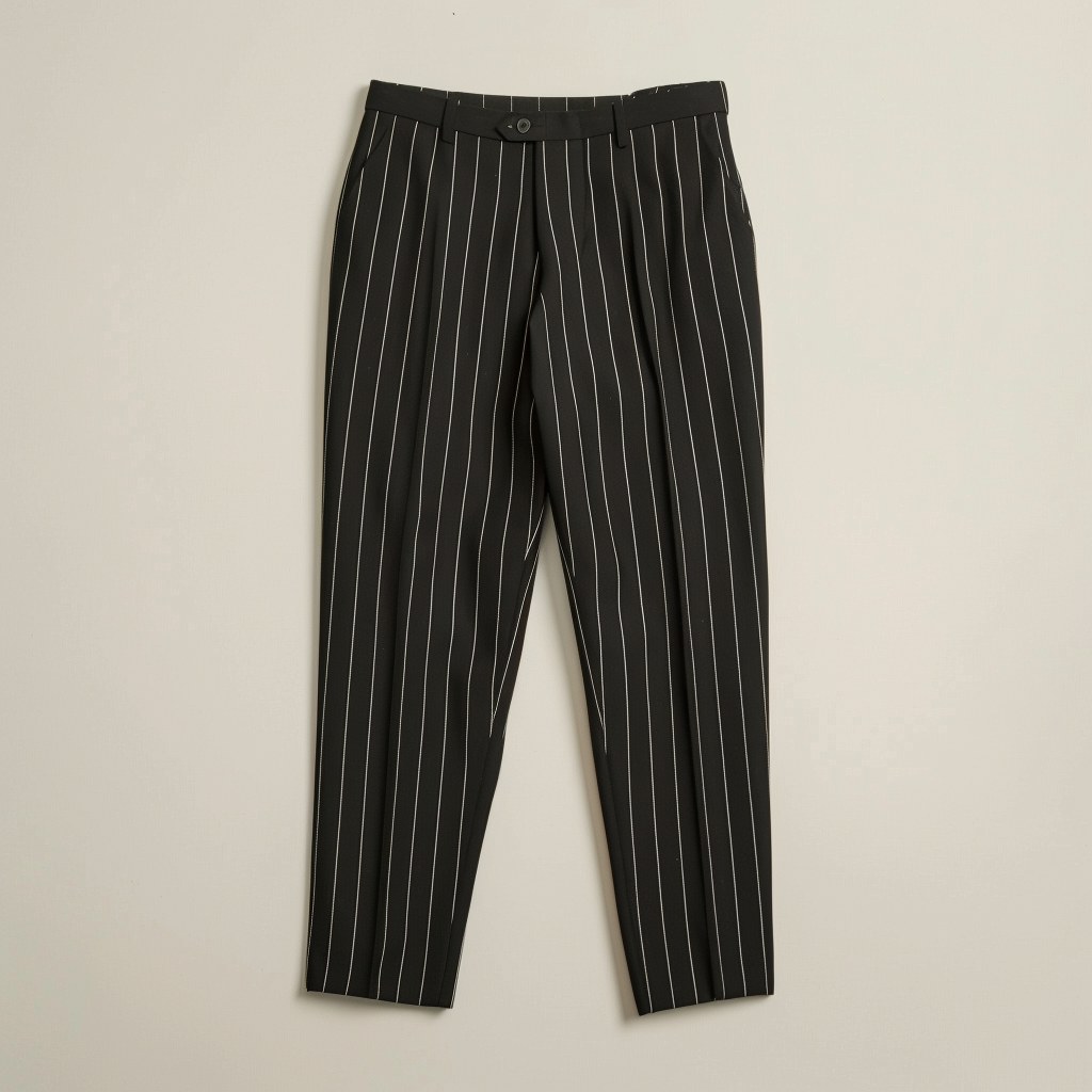 Mens Dress Trousers with Stripe Pattern Regular Fit