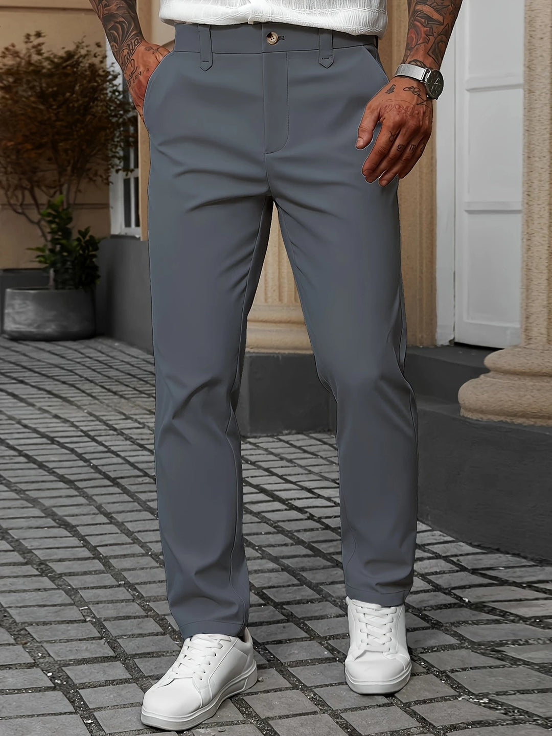 Mens Trousers Breathable Blend Loose Fit for Easy Movement