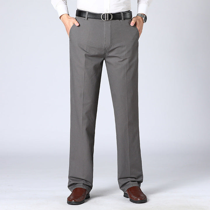 Mens Trousers Polyester Blend Relaxed Fit