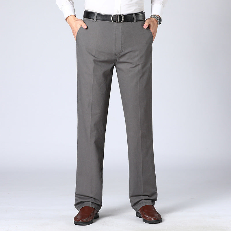 Mens Trousers Polyester Blend Relaxed Fit