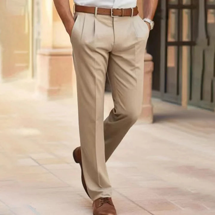 Mens Trousers Polyester Blend Relaxed Fit