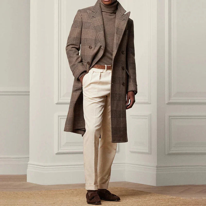 Mens Trousers Soft Blend Straight Cut Comfortable Waist