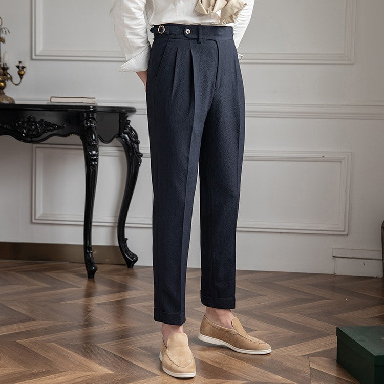 Mens Work Pants Pleated Classic Fit - BritishMode