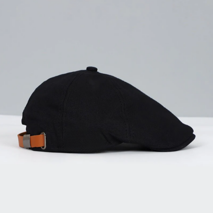 Unisex Flat Cap with Curved Flap Textured Top