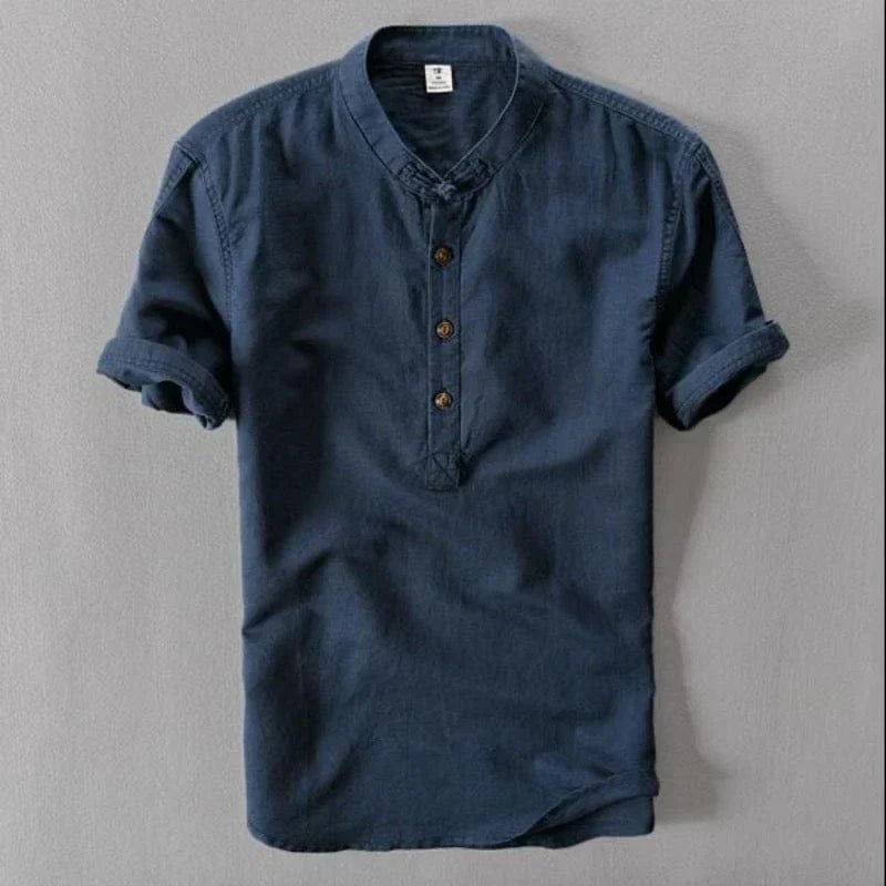 Mens Linen Shirt Relaxed Fit - BritishMode