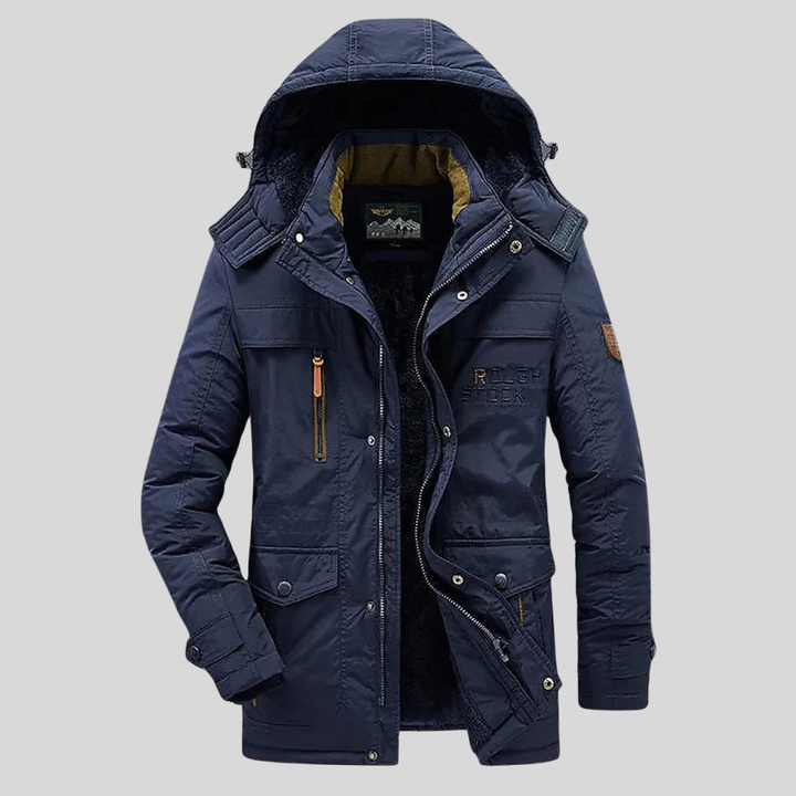 Mens Parka Insulated Warm Fit