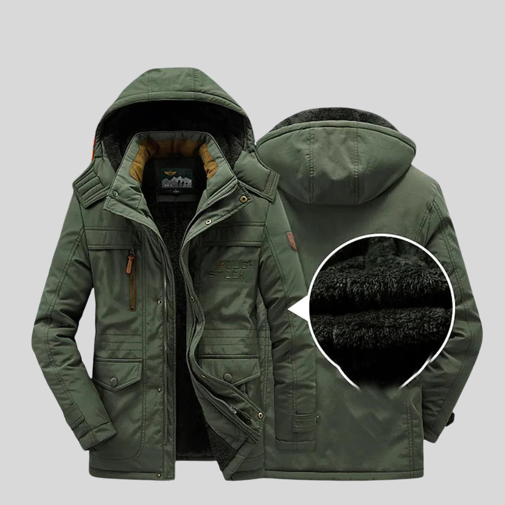 Mens Parka Insulated Warm Fit